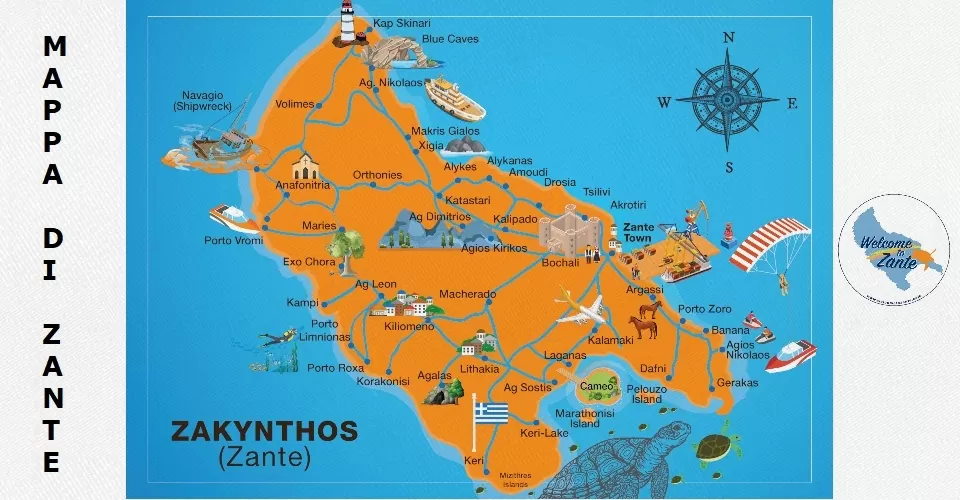 Zante Island Map: Navigating the Beauty of Zakynthos