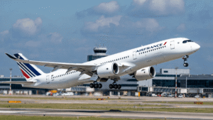 air france a350 chicago flight return